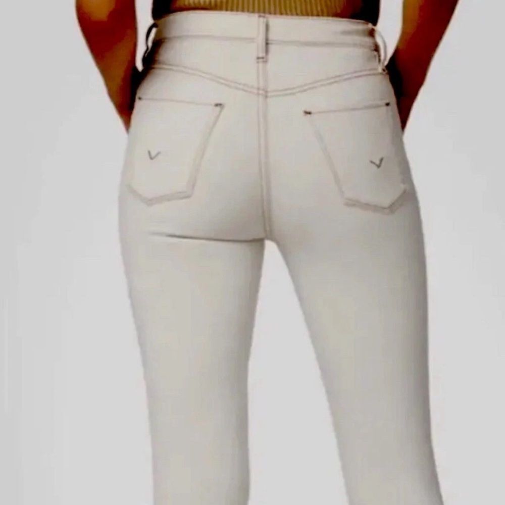 HUDSON Holly High Rise 5 Pocket Flare Jeans Ecru - Picture 4 of 9